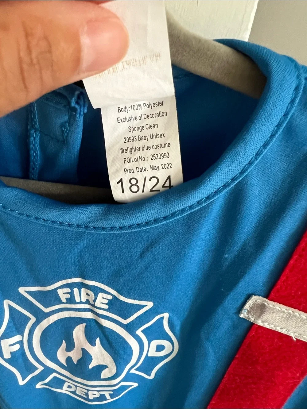 Kids Firefighter Costume with Reflective Stripes